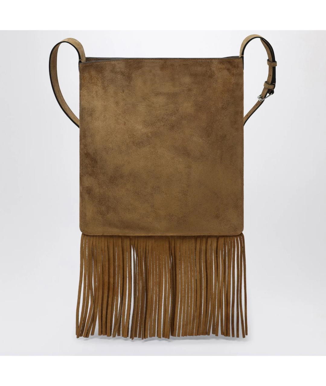 VALENTINO Коричневая замшевая сумка на плечо, фото 2