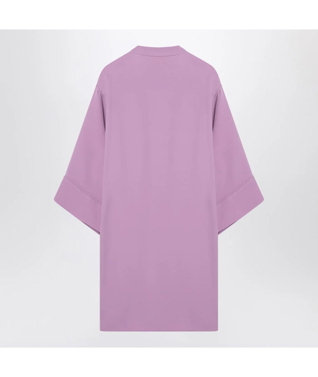VALENTINO Фиолетовое шерстяное повседневное платье, фото 2