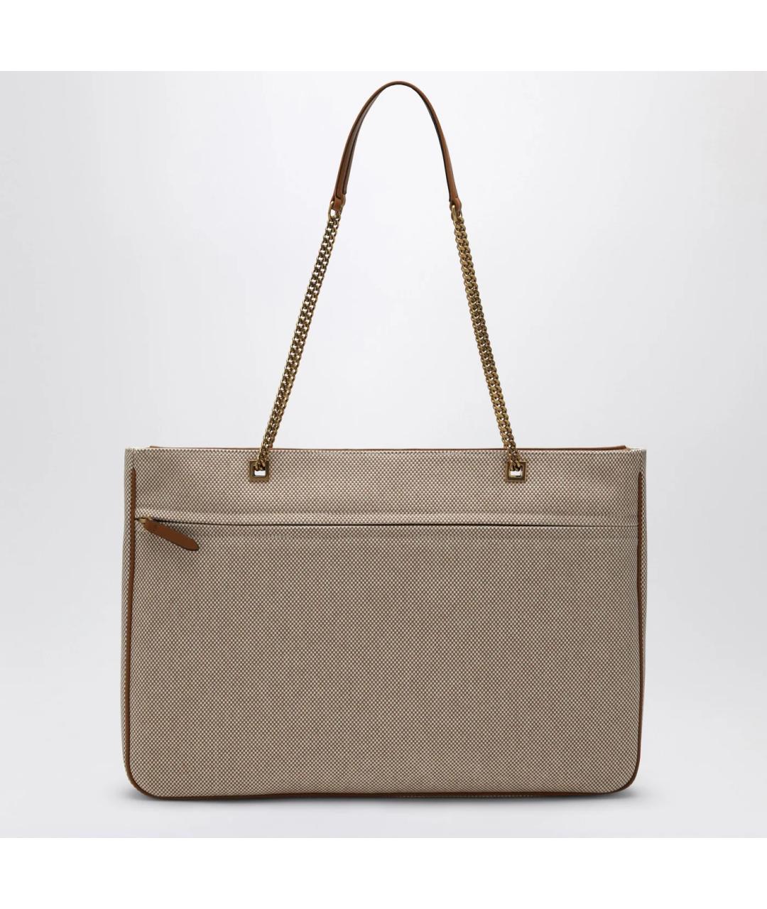 VALENTINO Бежевая хлопковая сумка тоут, фото 2