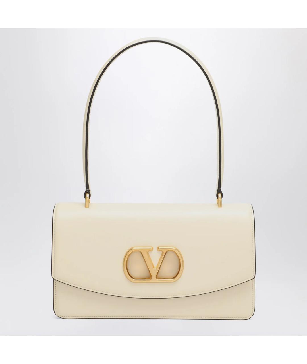 VALENTINO Белая кожаная сумка через плечо, фото 3