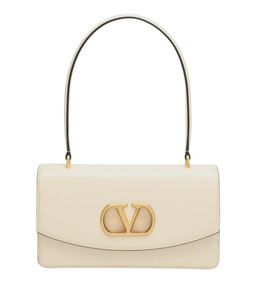 VALENTINO Белая кожаная сумка через плечо, фото 1
