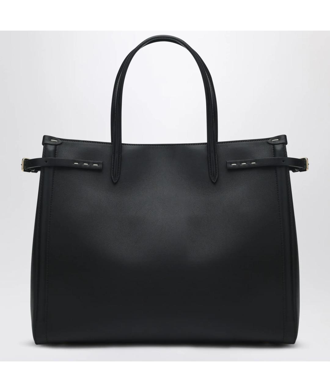 VALENTINO Черная кожаная сумка тоут, фото 2
