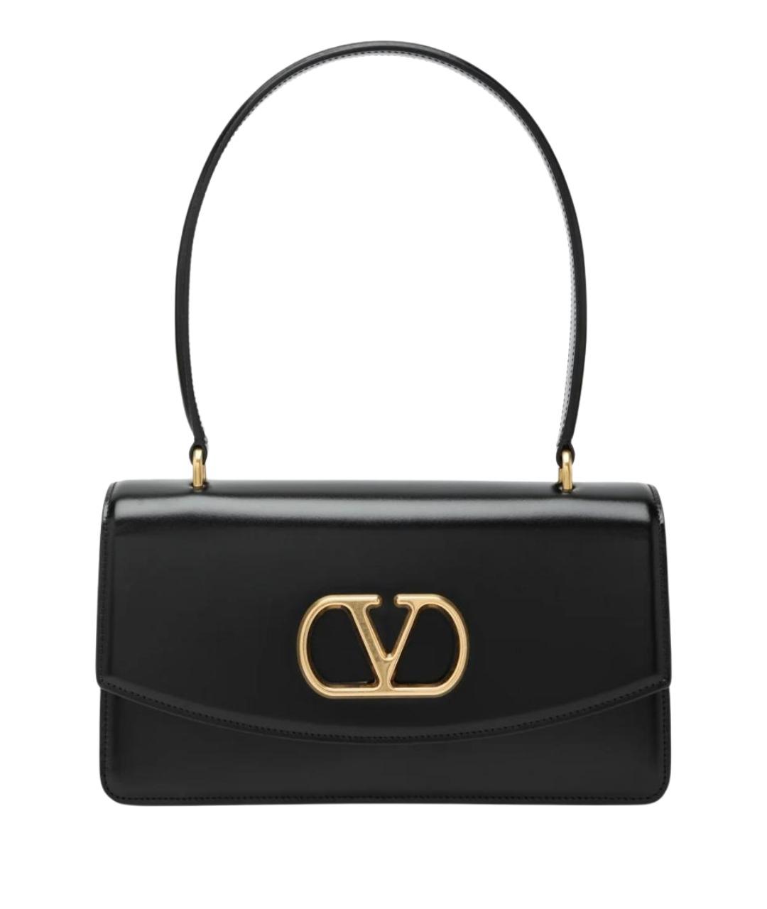 VALENTINO Черная кожаная сумка через плечо, фото 1