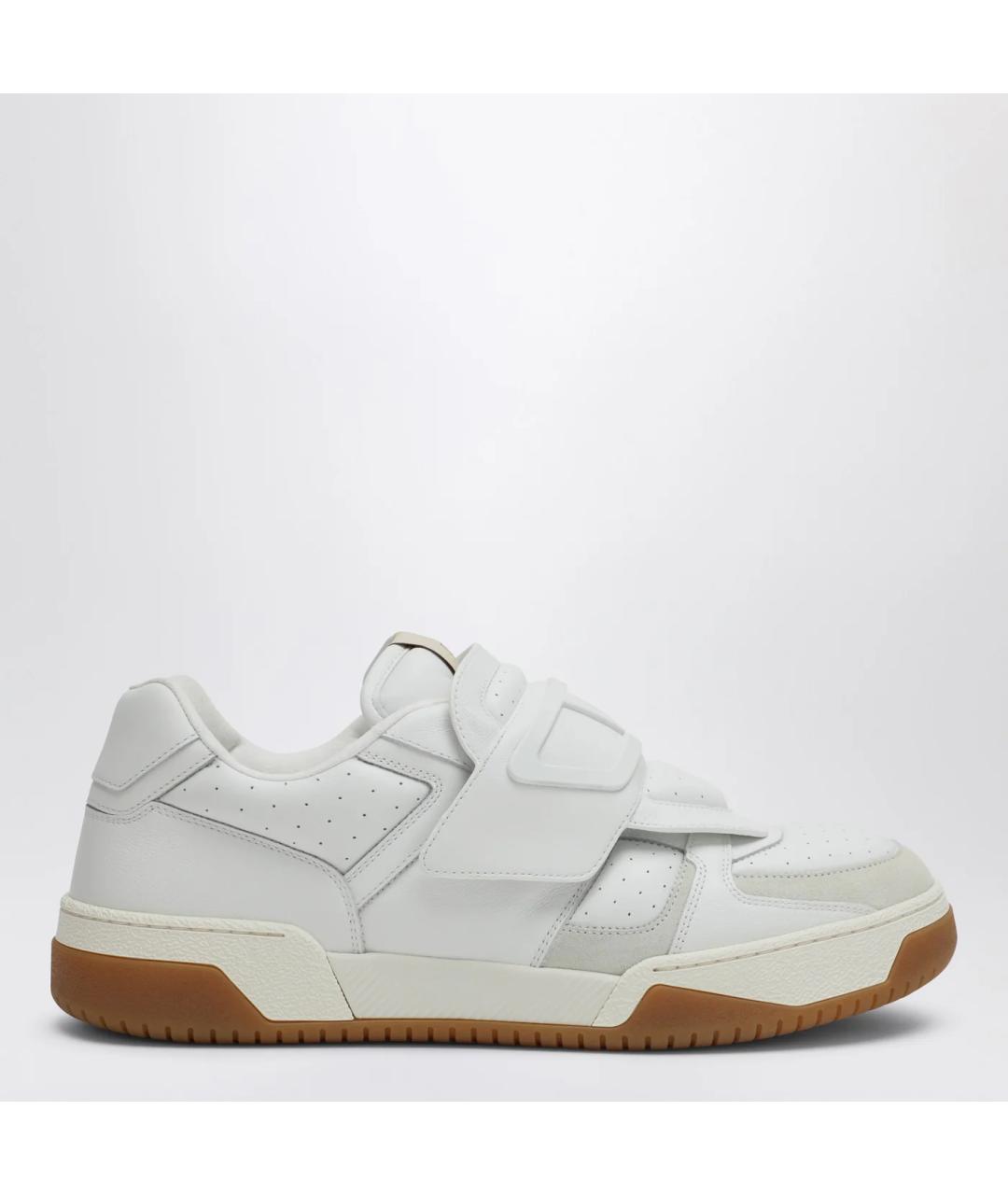 VALENTINO Белые кожаные низкие кроссовки / кеды, фото 3