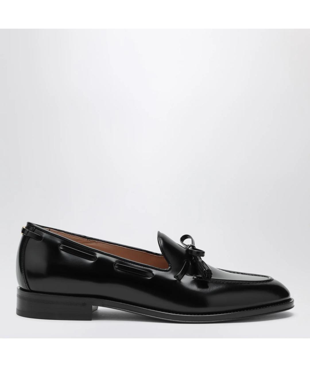 VALENTINO Черные кожаные лоферы, фото 3