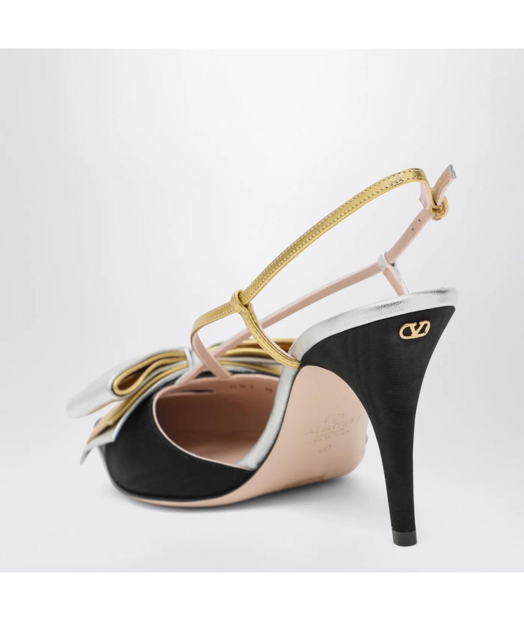 VALENTINO Черные текстильные туфли, фото 2