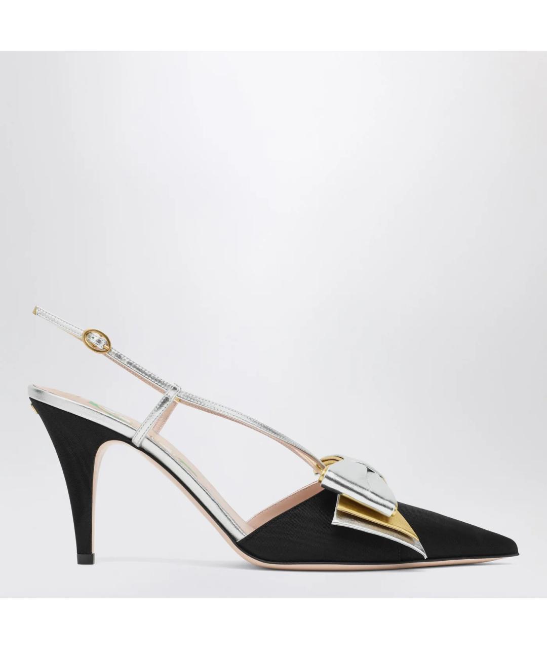 VALENTINO Черные текстильные туфли, фото 3