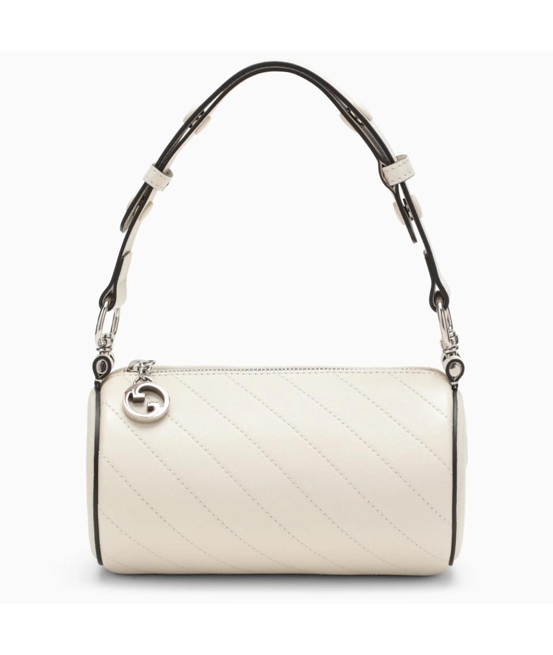 GUCCI Белая кожаная сумка с короткими ручками, фото 3