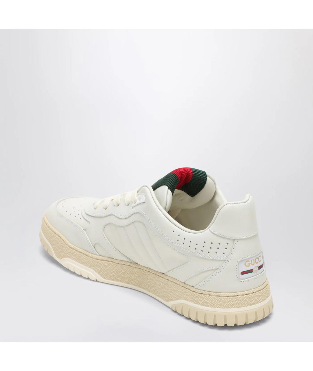 GUCCI Белые кожаные кроссовки, фото 2