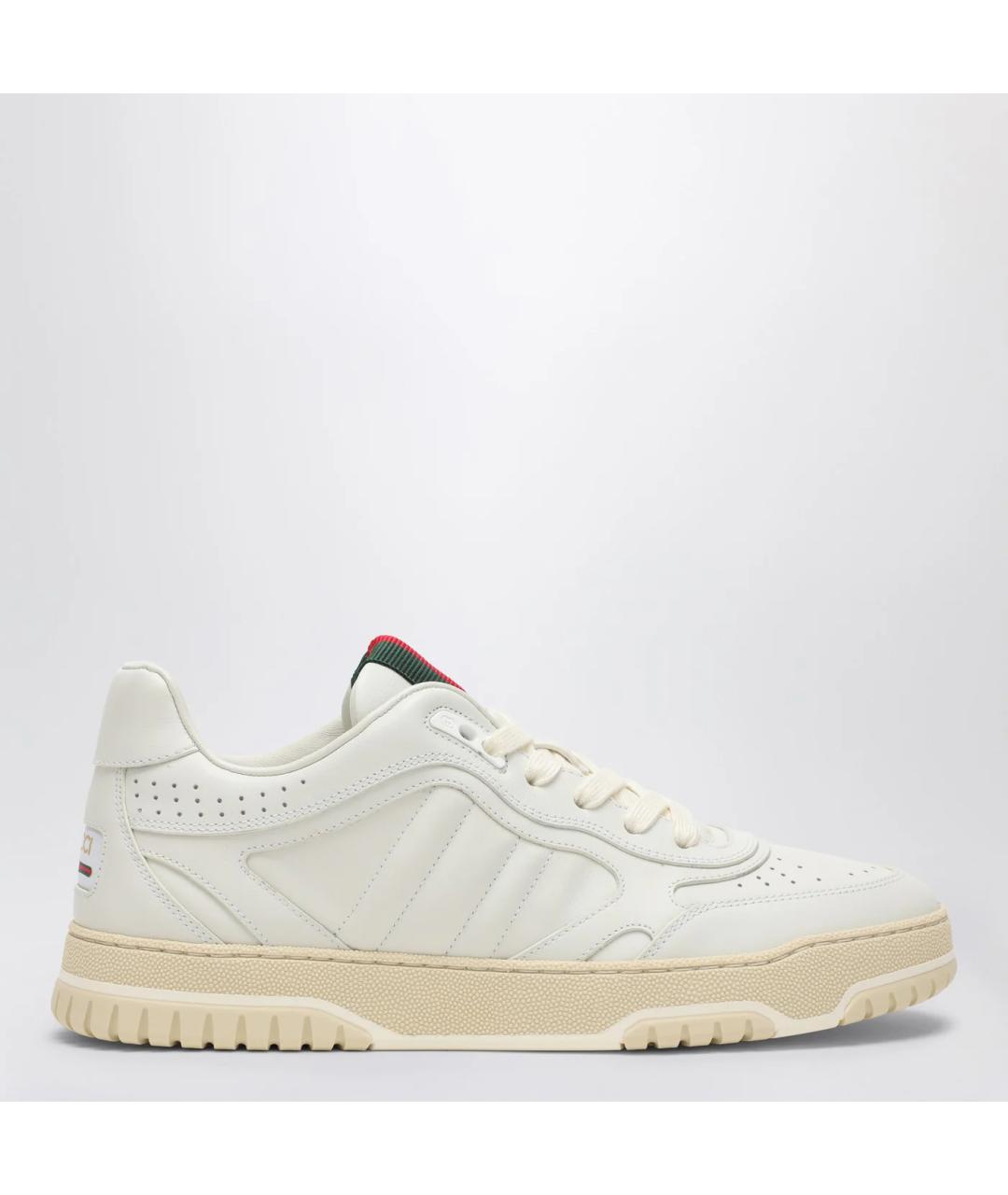 GUCCI Белые кожаные кроссовки, фото 3