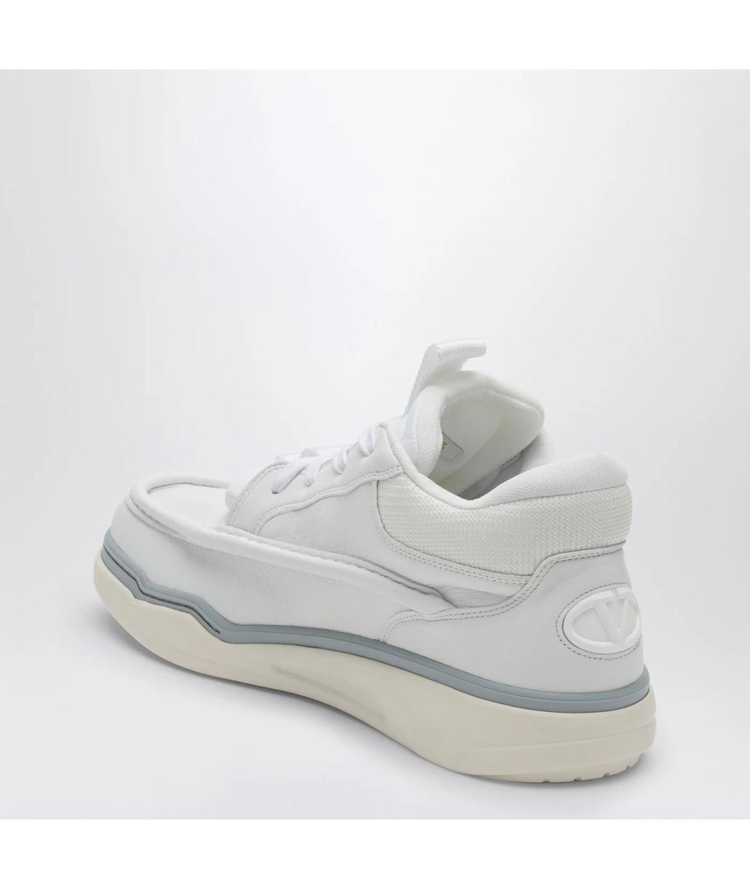 VALENTINO Белые кожаные низкие кроссовки / кеды, фото 2