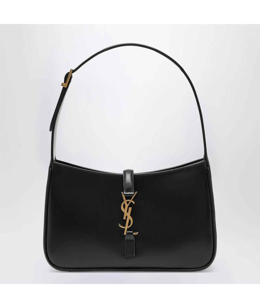 SAINT LAURENT Черная кожаная сумка через плечо, фото 3