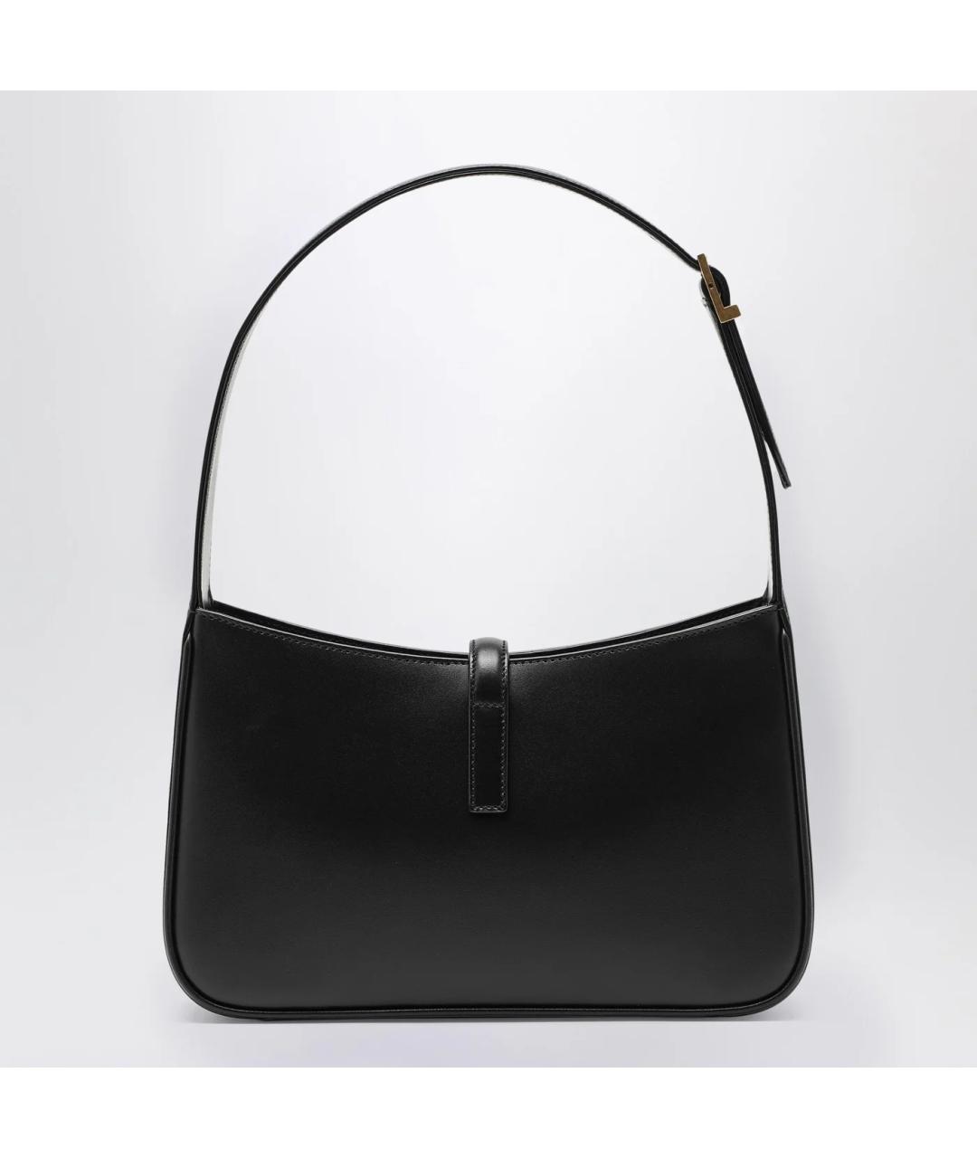 SAINT LAURENT Черная кожаная сумка через плечо, фото 2