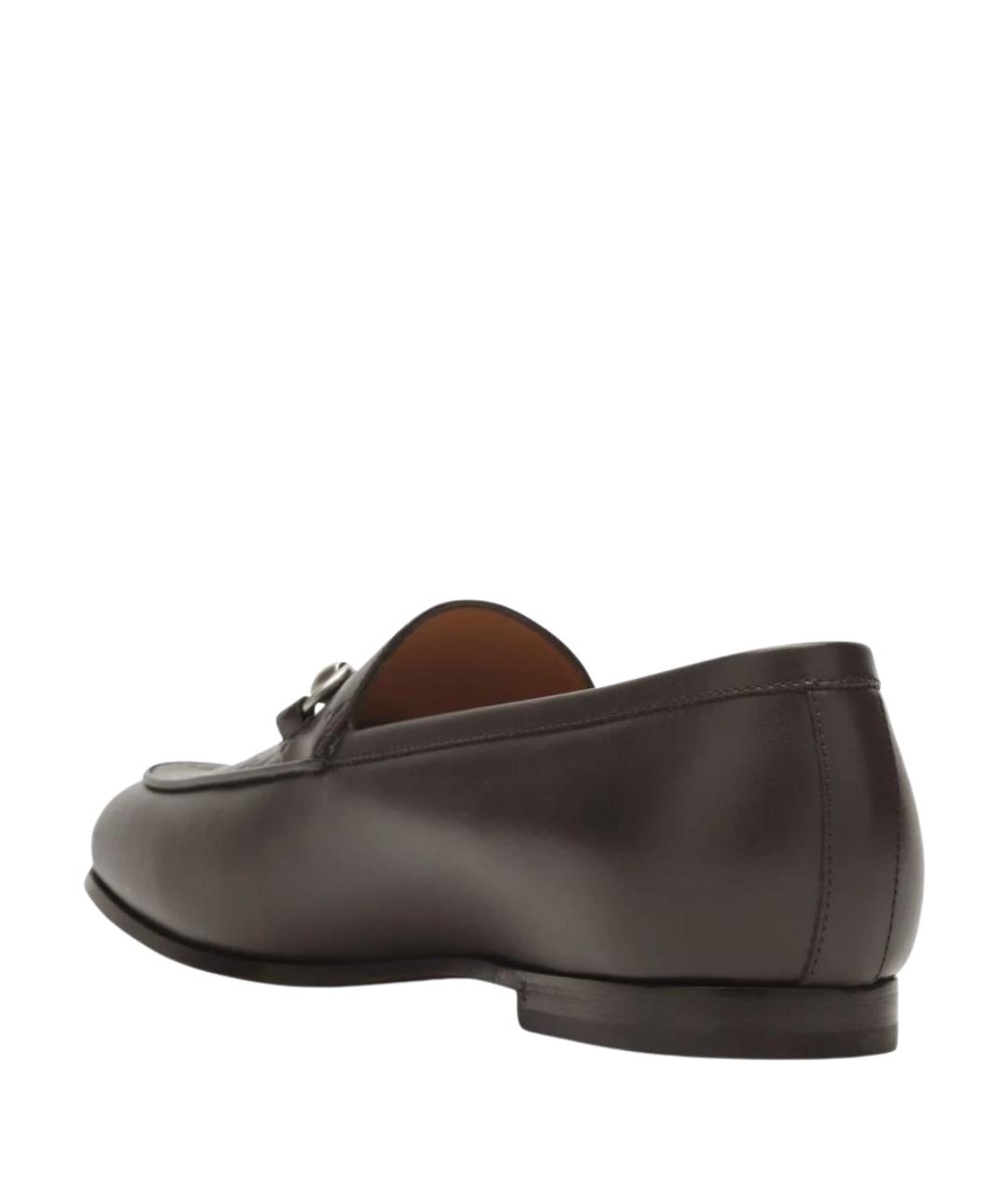 GUCCI Коричневые кожаные мокасины, фото 2