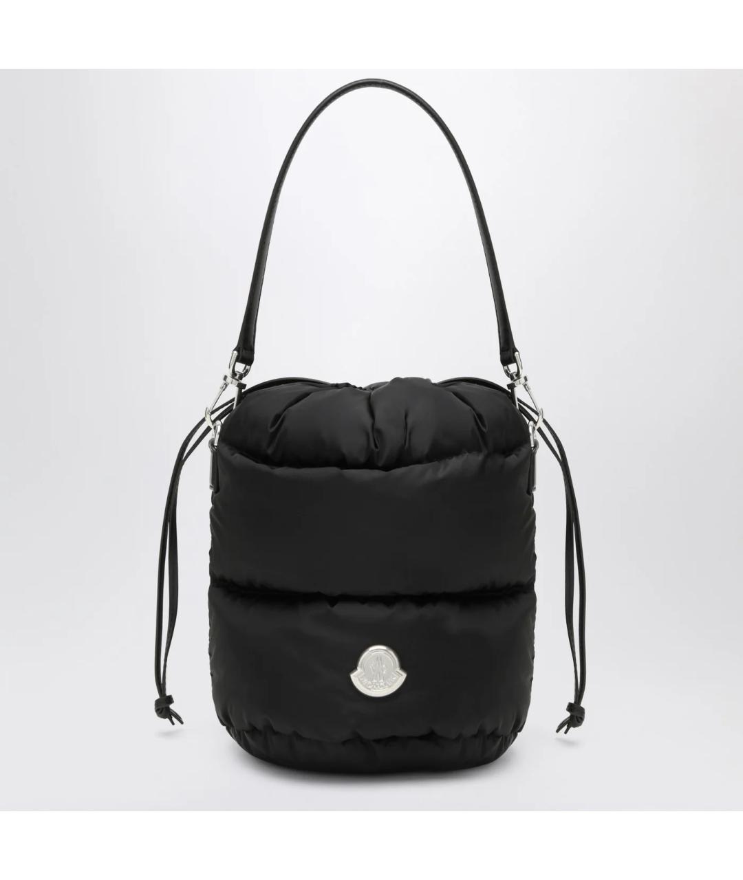 MONCLER Черная тканевая сумка с короткими ручками, фото 3
