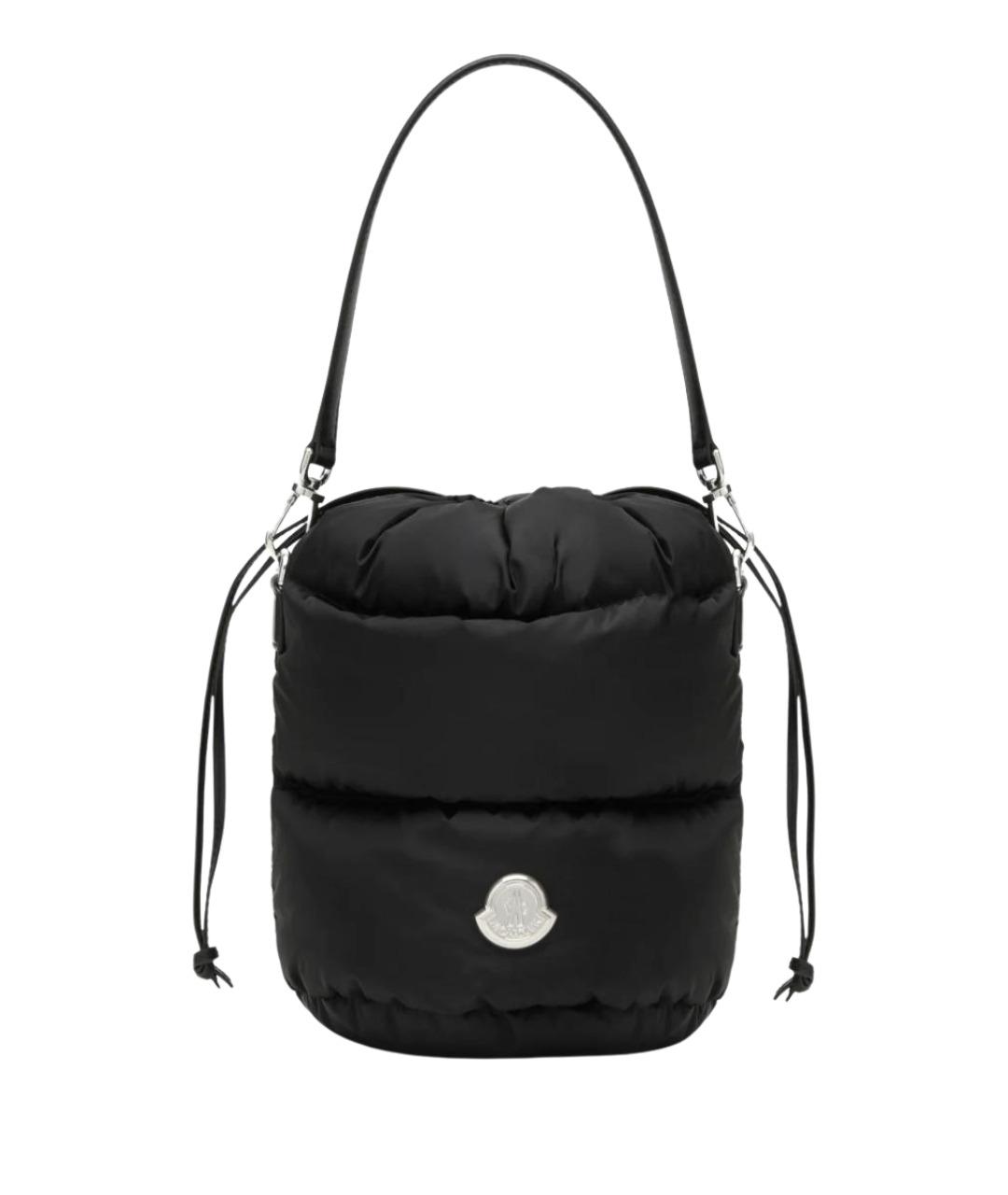 MONCLER Черная тканевая сумка с короткими ручками, фото 1