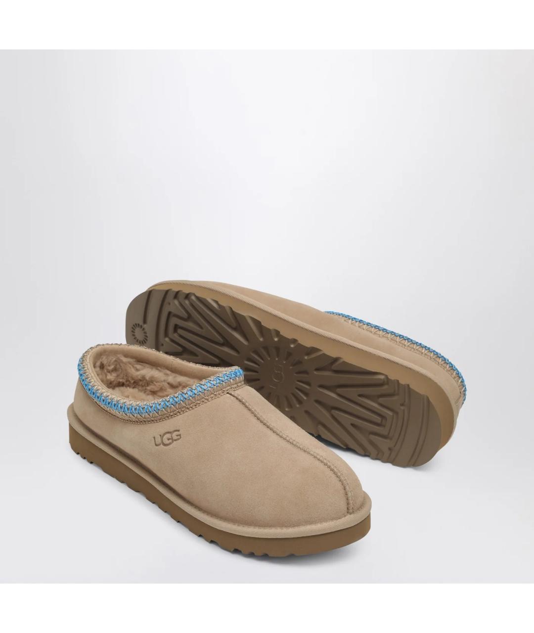 UGG AUSTRALIA Бежевые замшевые низкие ботинки, фото 5