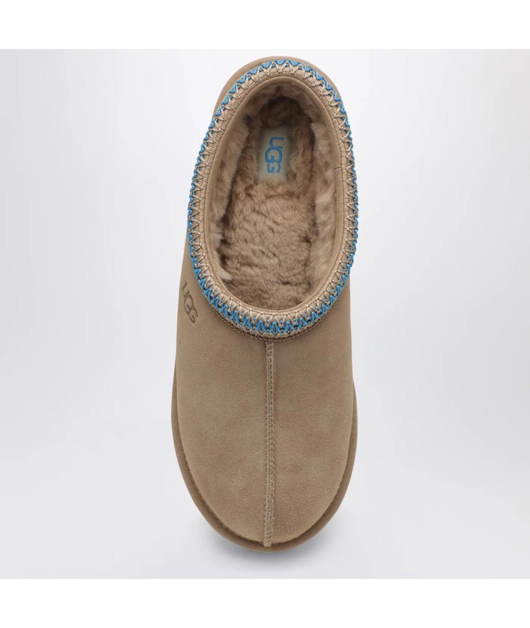 UGG AUSTRALIA Бежевые замшевые низкие ботинки, фото 4