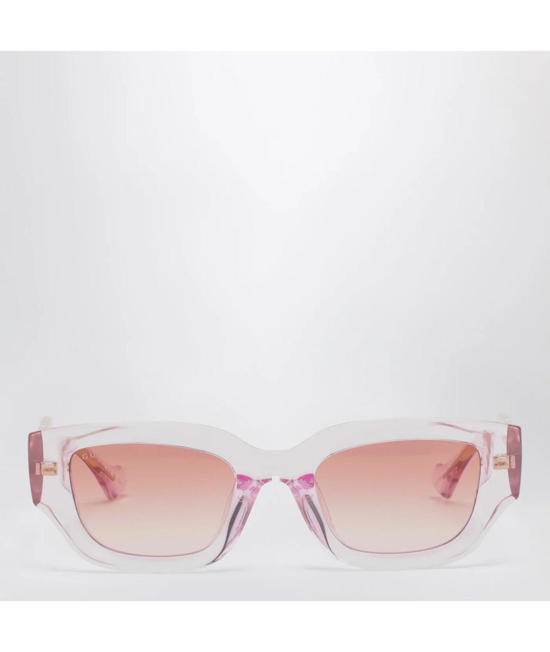 GUCCI Розовые пластиковые солнцезащитные очки, фото 3