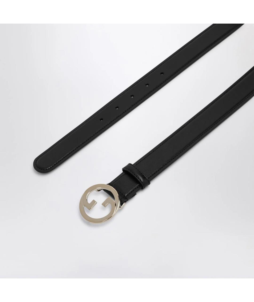 GUCCI Черный кожаный ремень, фото 2