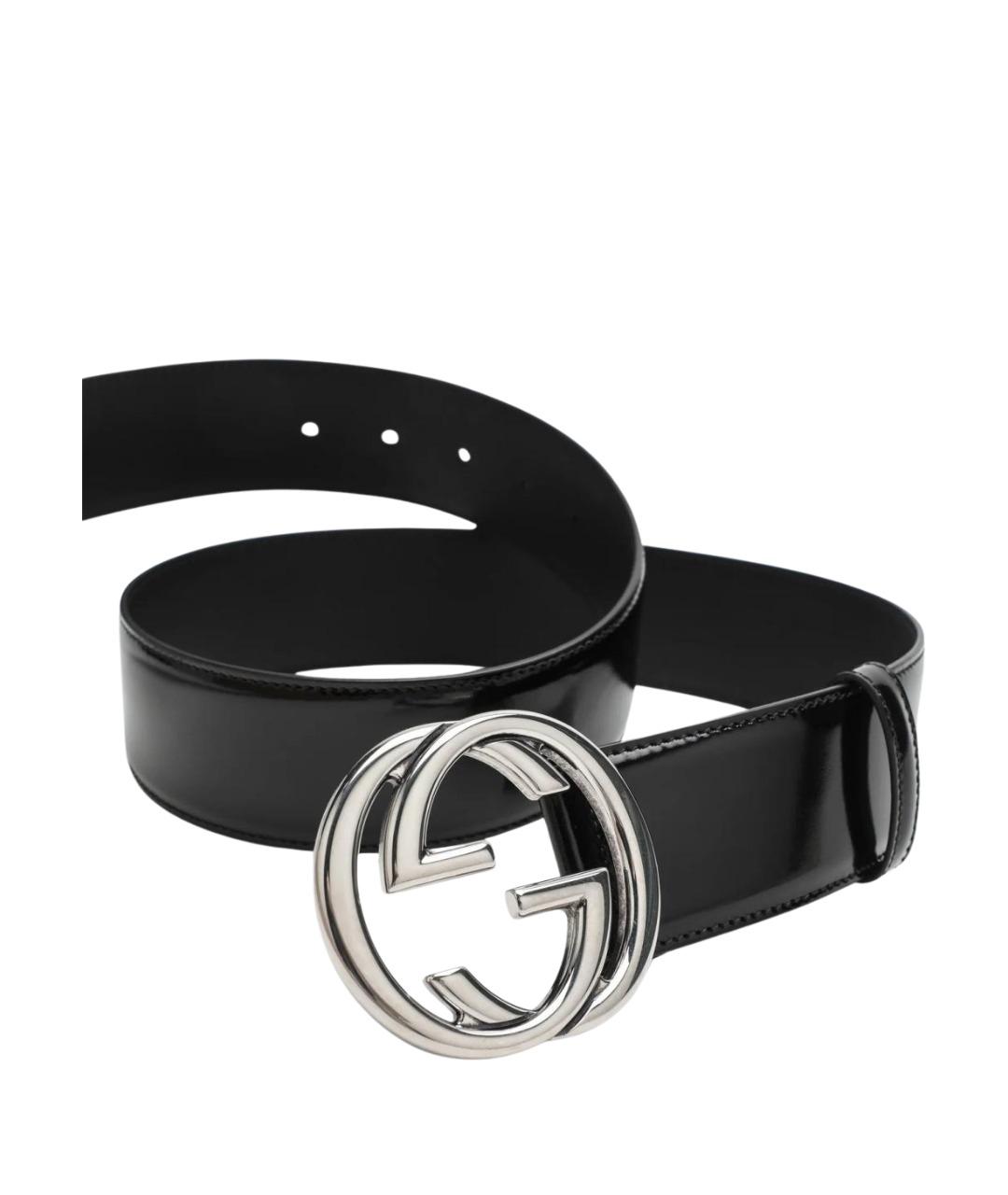 GUCCI Черный кожаный ремень, фото 2