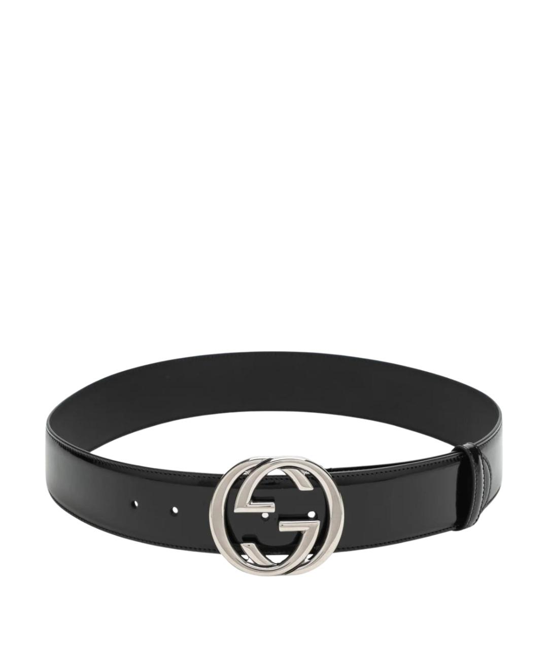 GUCCI Черный кожаный ремень, фото 1