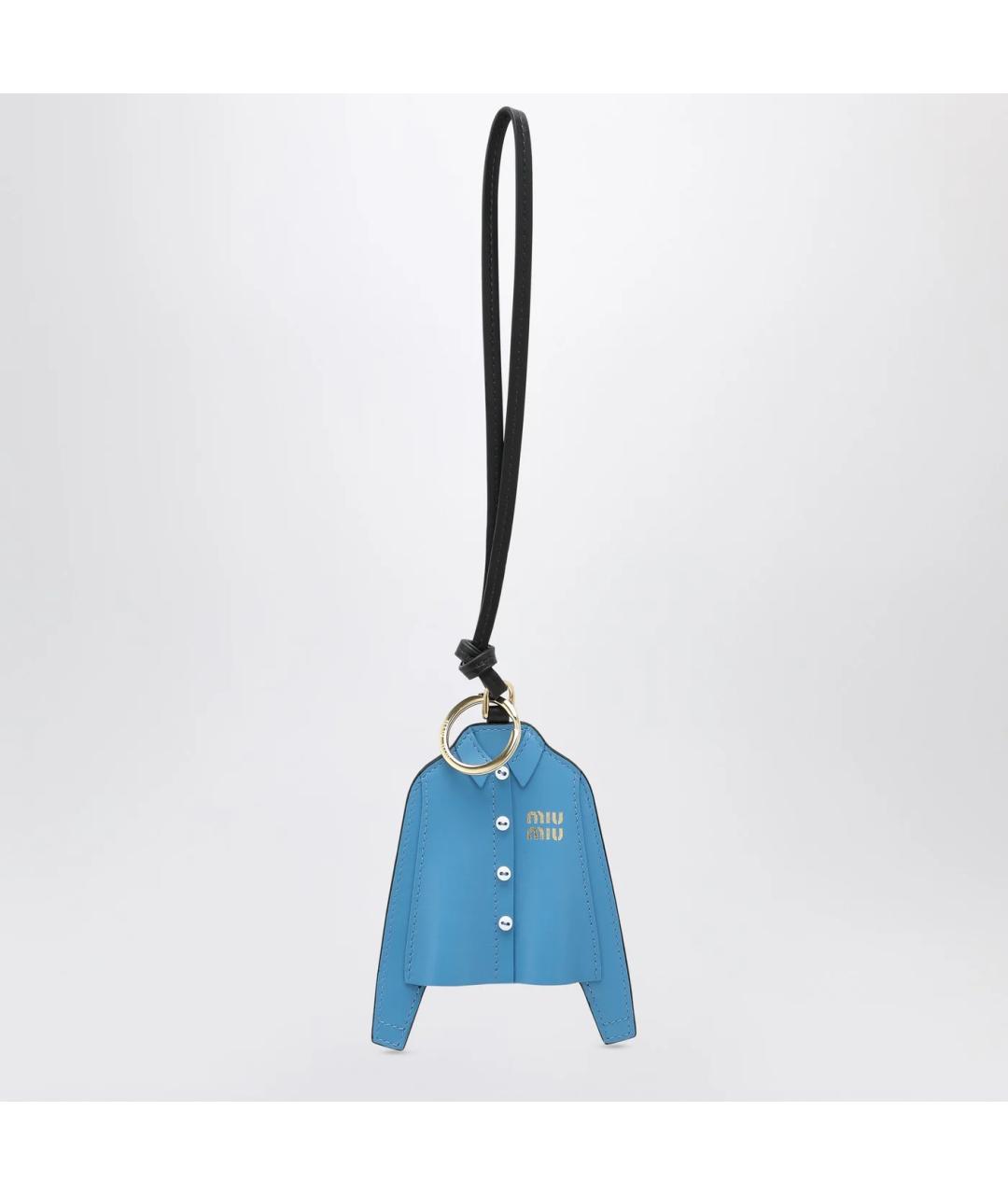 MIU MIU Голубой брелок, фото 3