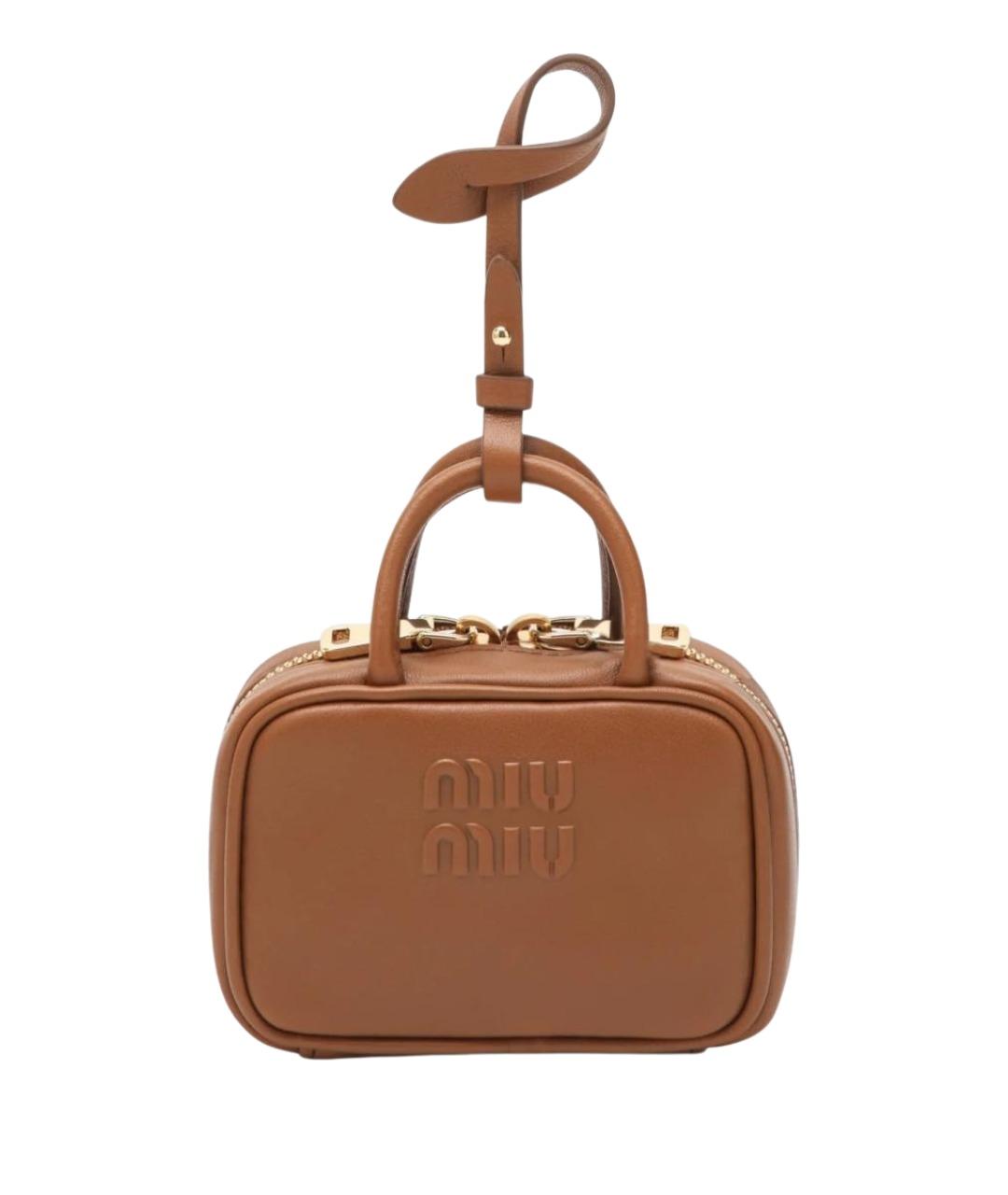 MIU MIU Коричневый брелок, фото 1