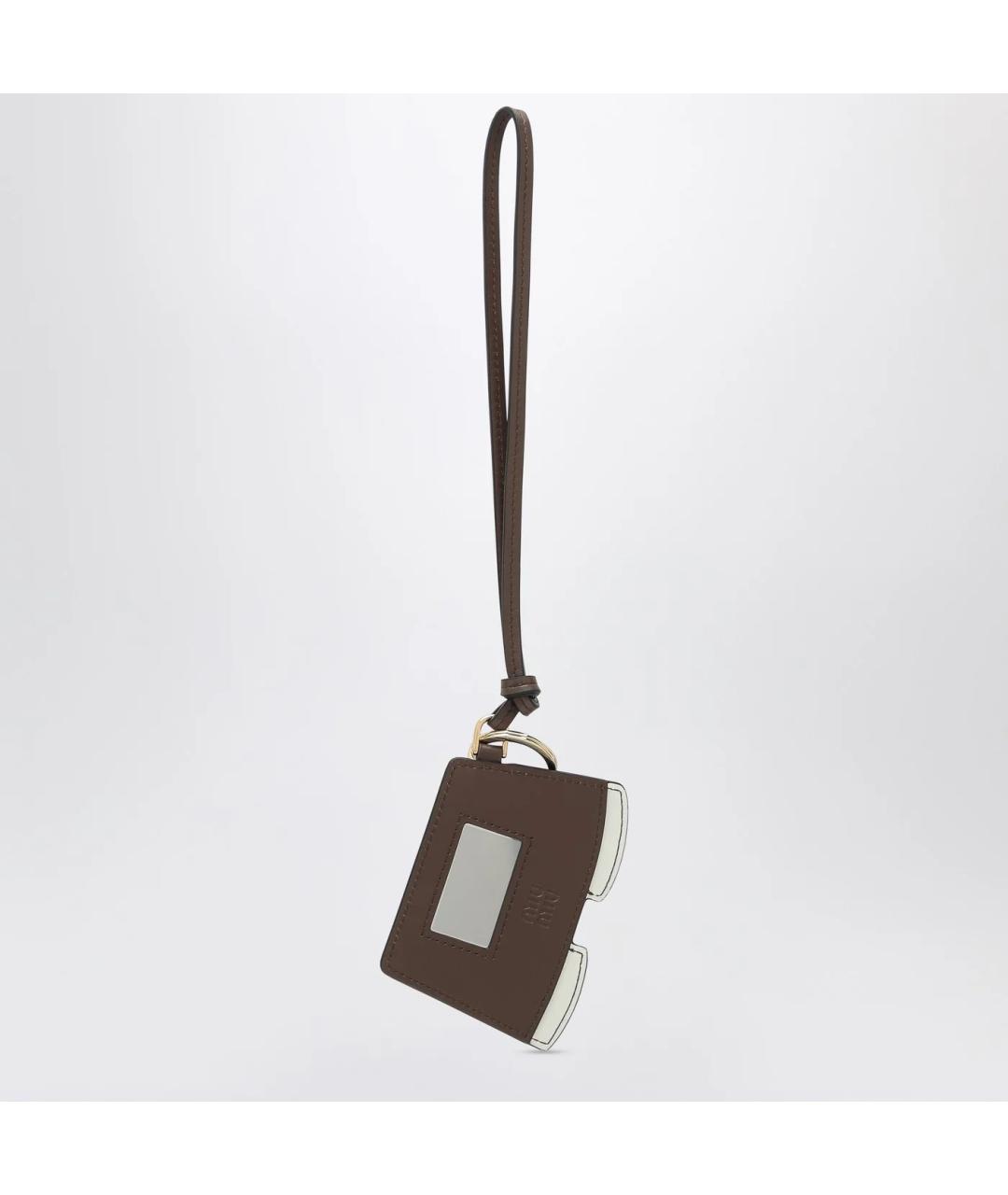 MIU MIU Коричневый брелок, фото 2