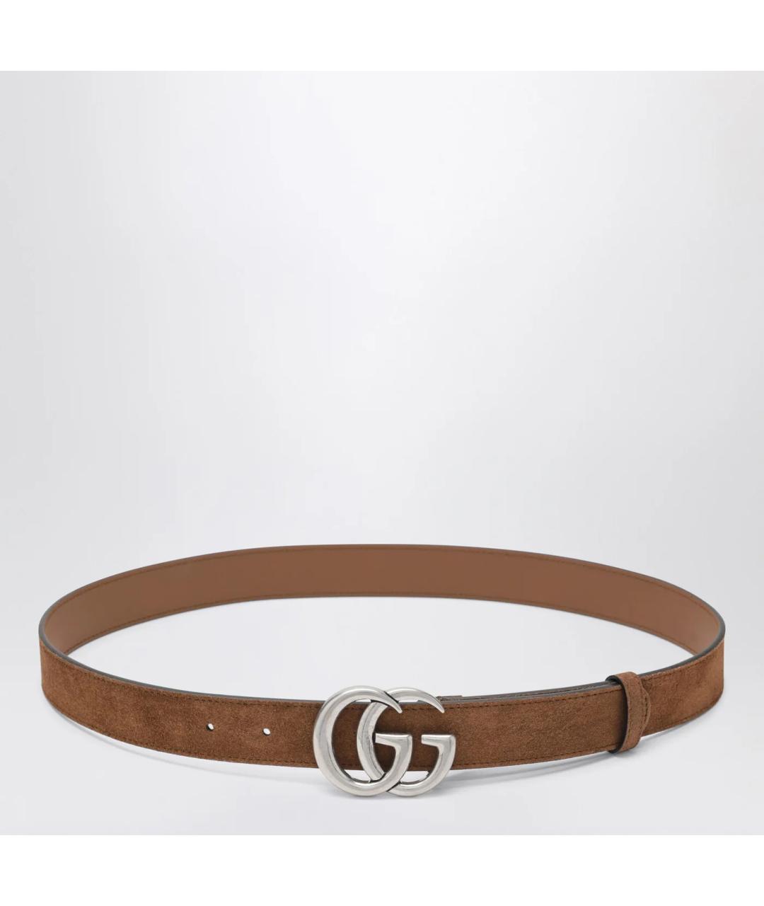 GUCCI Коричневый замшевый ремень, фото 3