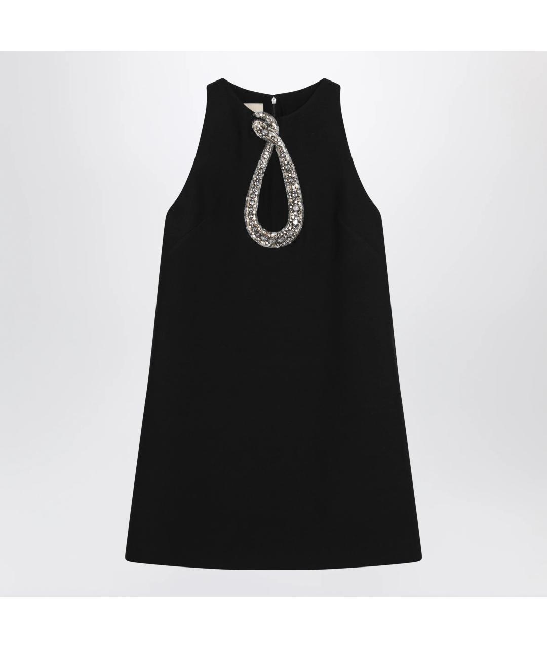 VALENTINO Черное шерстяное коктейльное платье, фото 3