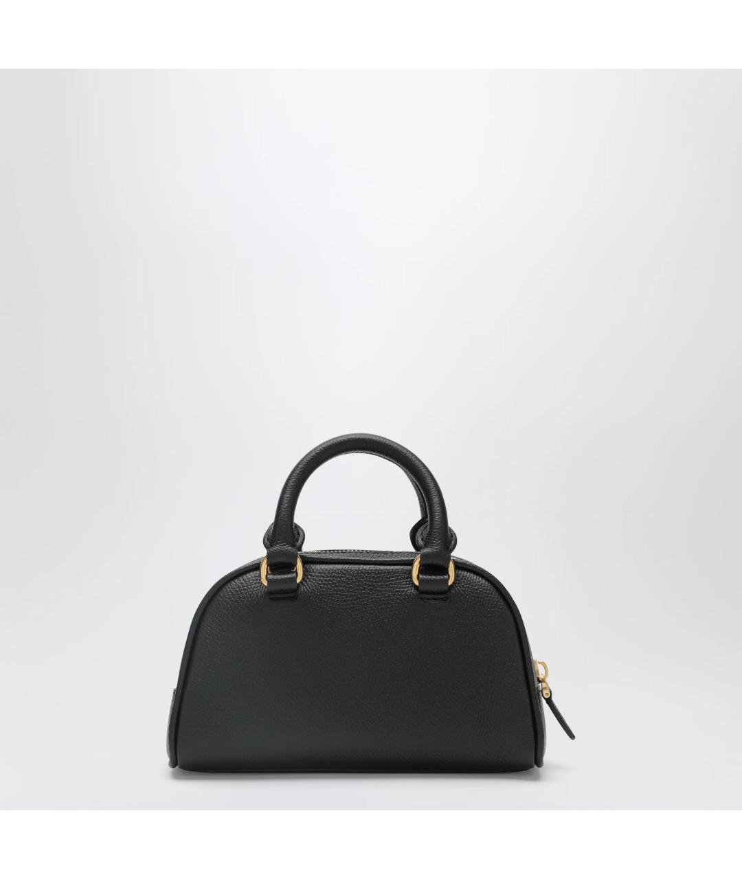 VALENTINO Черная кожаная сумка тоут, фото 2