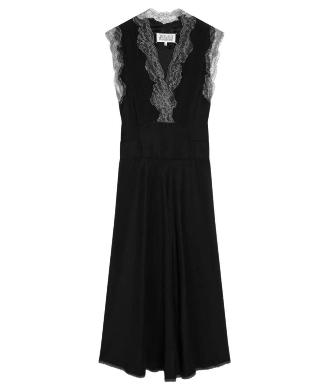 MAISON MARGIELA Черное шелковое платье, фото 1