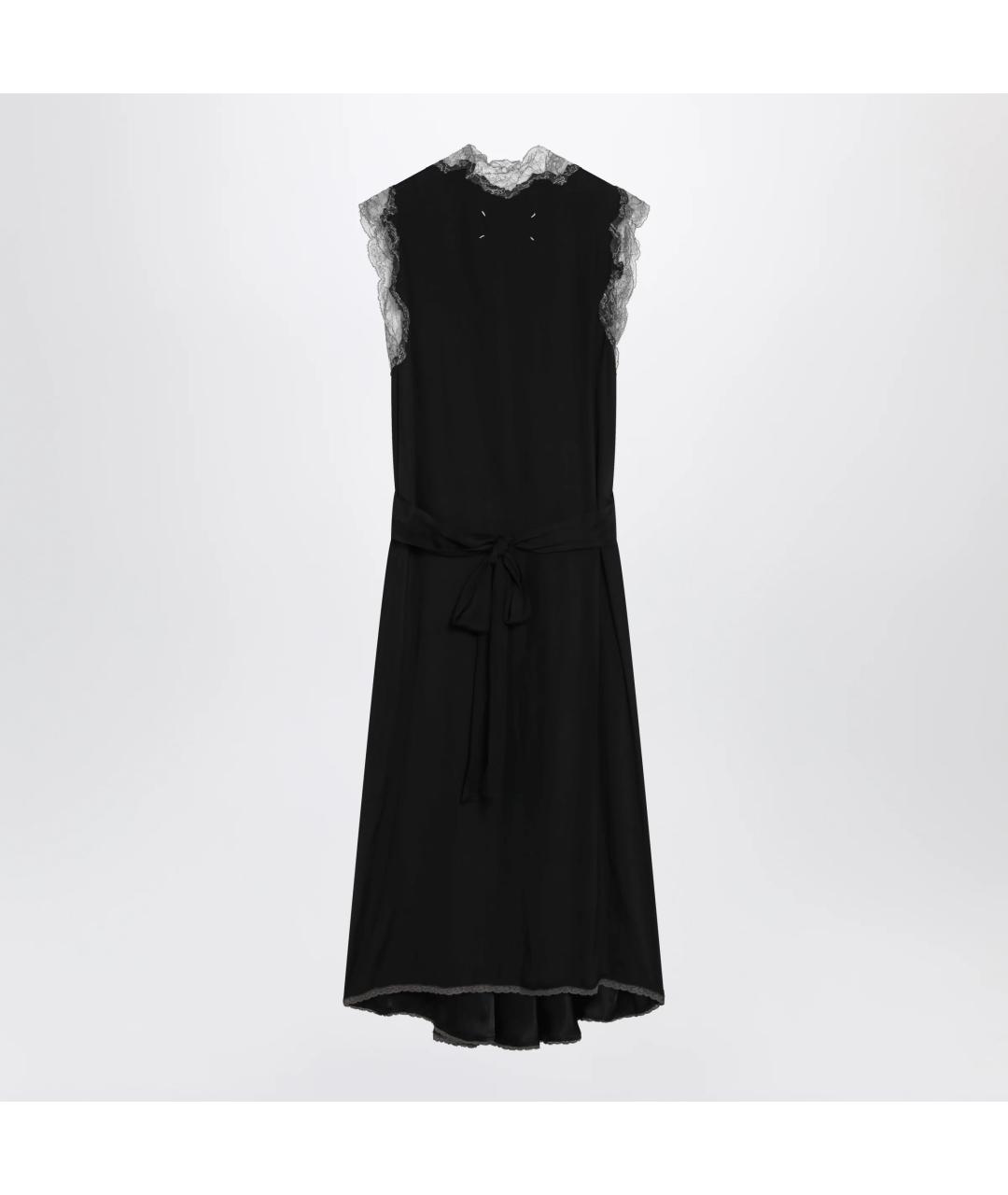 MAISON MARGIELA Черное шелковое платье, фото 2