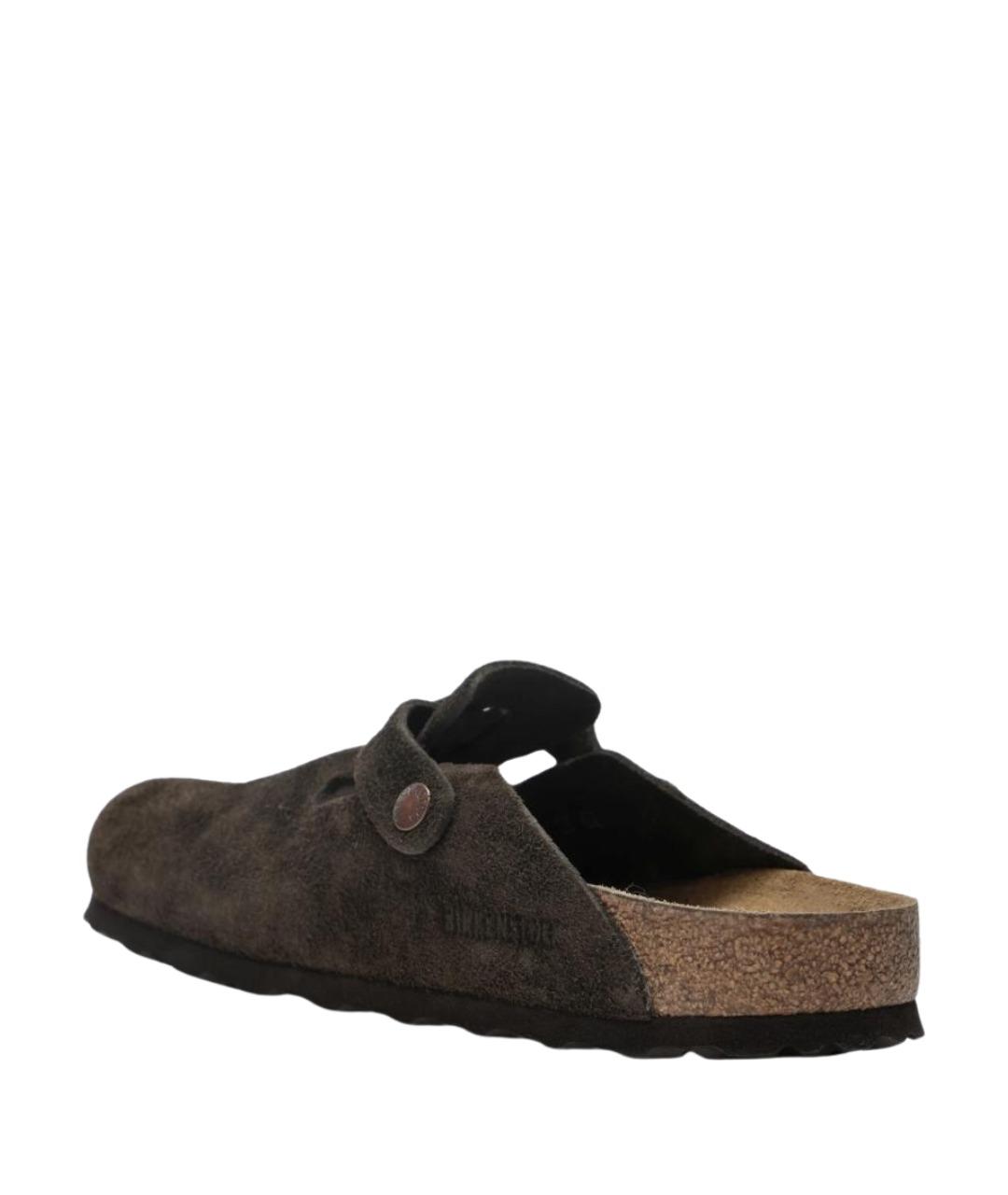 BIRKENSTOCK Коричневые замшевые сабо, фото 2