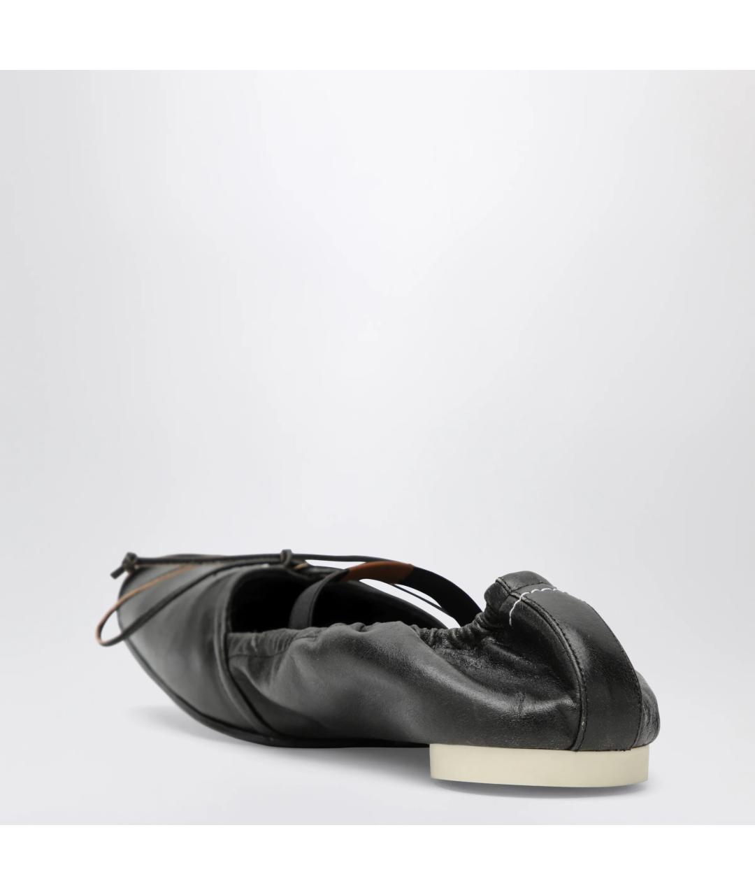 MM6 MAISON MARGIELA Черные кожаные балетки, фото 2