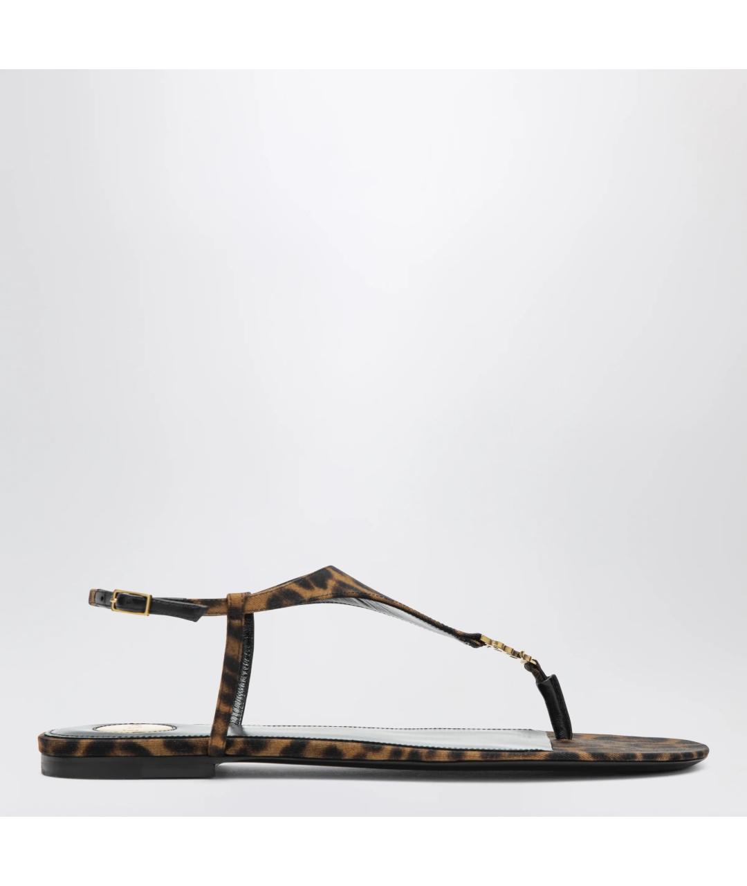 SAINT LAURENT Мульти текстильные сандалии, фото 3