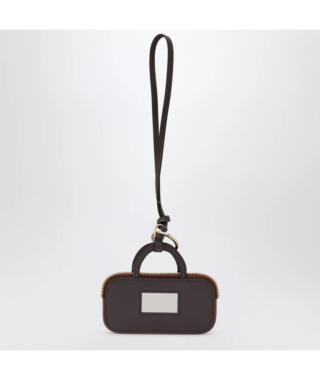 MIU MIU Коричневый брелок, фото 2