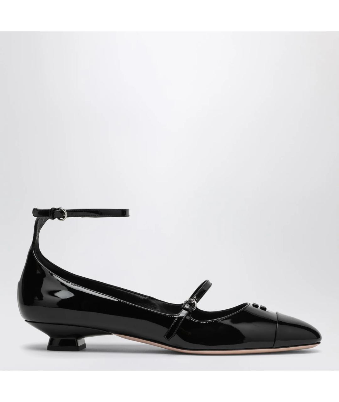 MIU MIU Черные туфли из лакированной кожи, фото 3