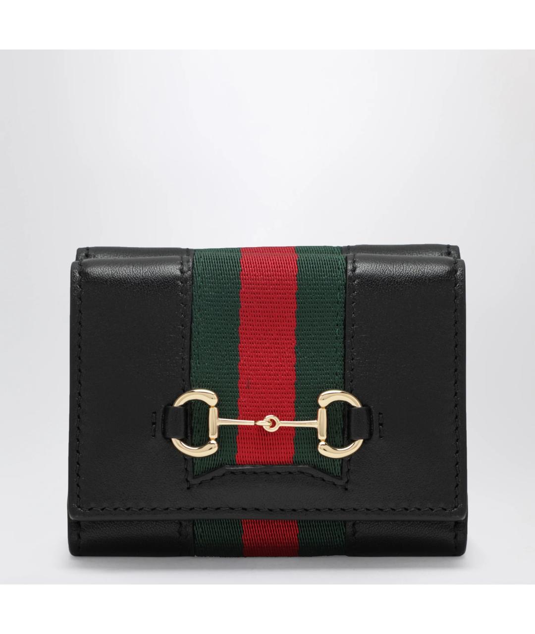 GUCCI Черный кожаный кошелек, фото 3