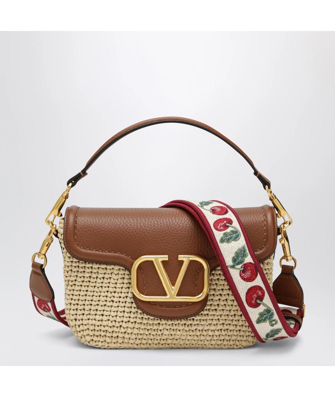 VALENTINO Бежевая пелетеная сумка через плечо, фото 3