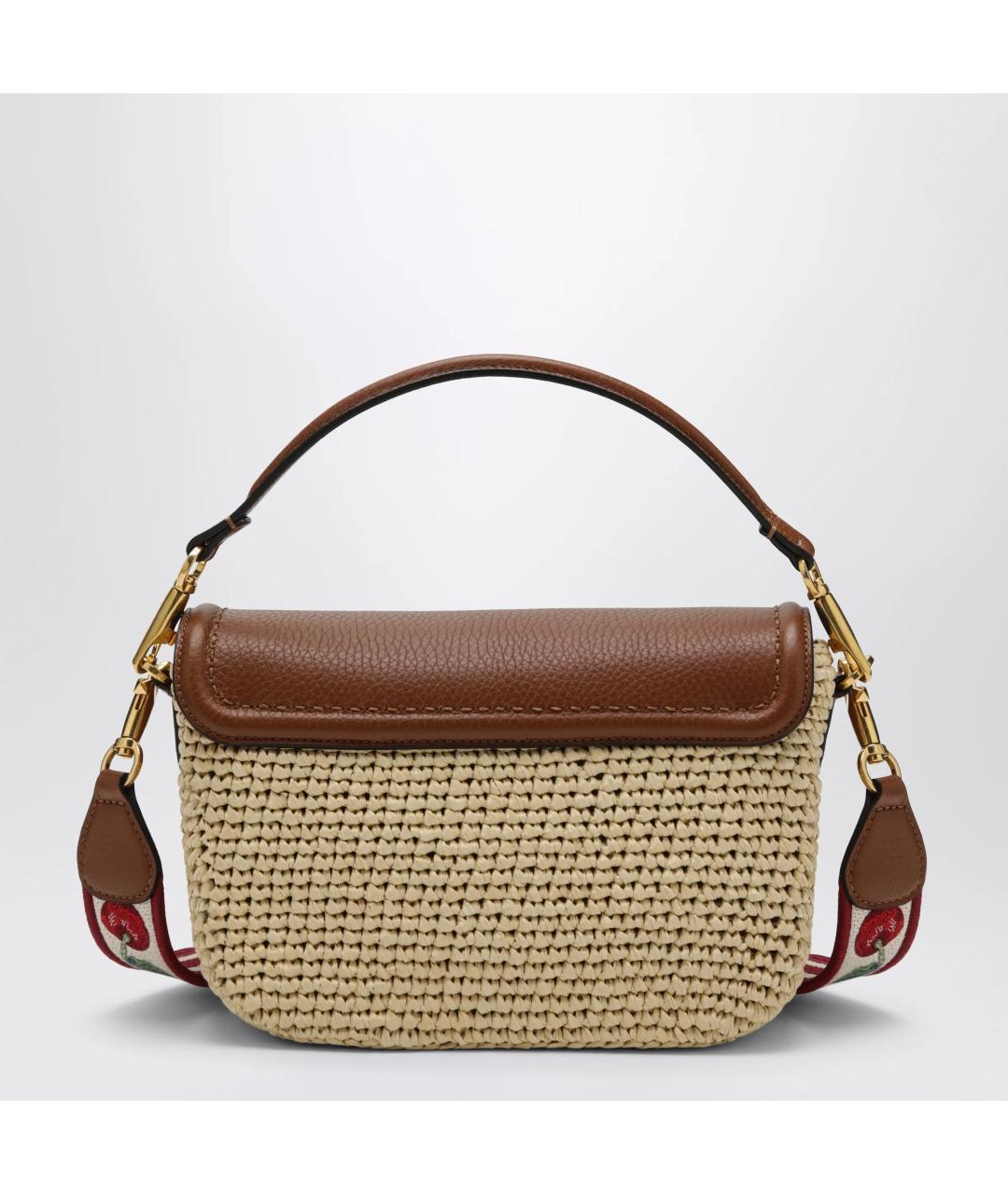 VALENTINO Бежевая пелетеная сумка через плечо, фото 2