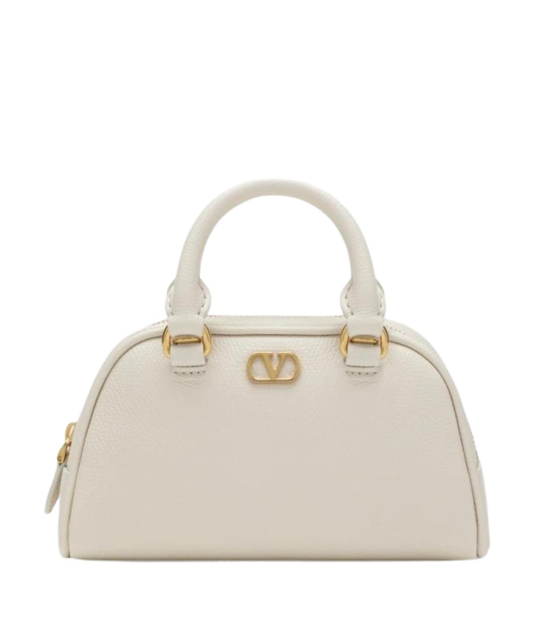 VALENTINO Белая кожаная сумка тоут, фото 1