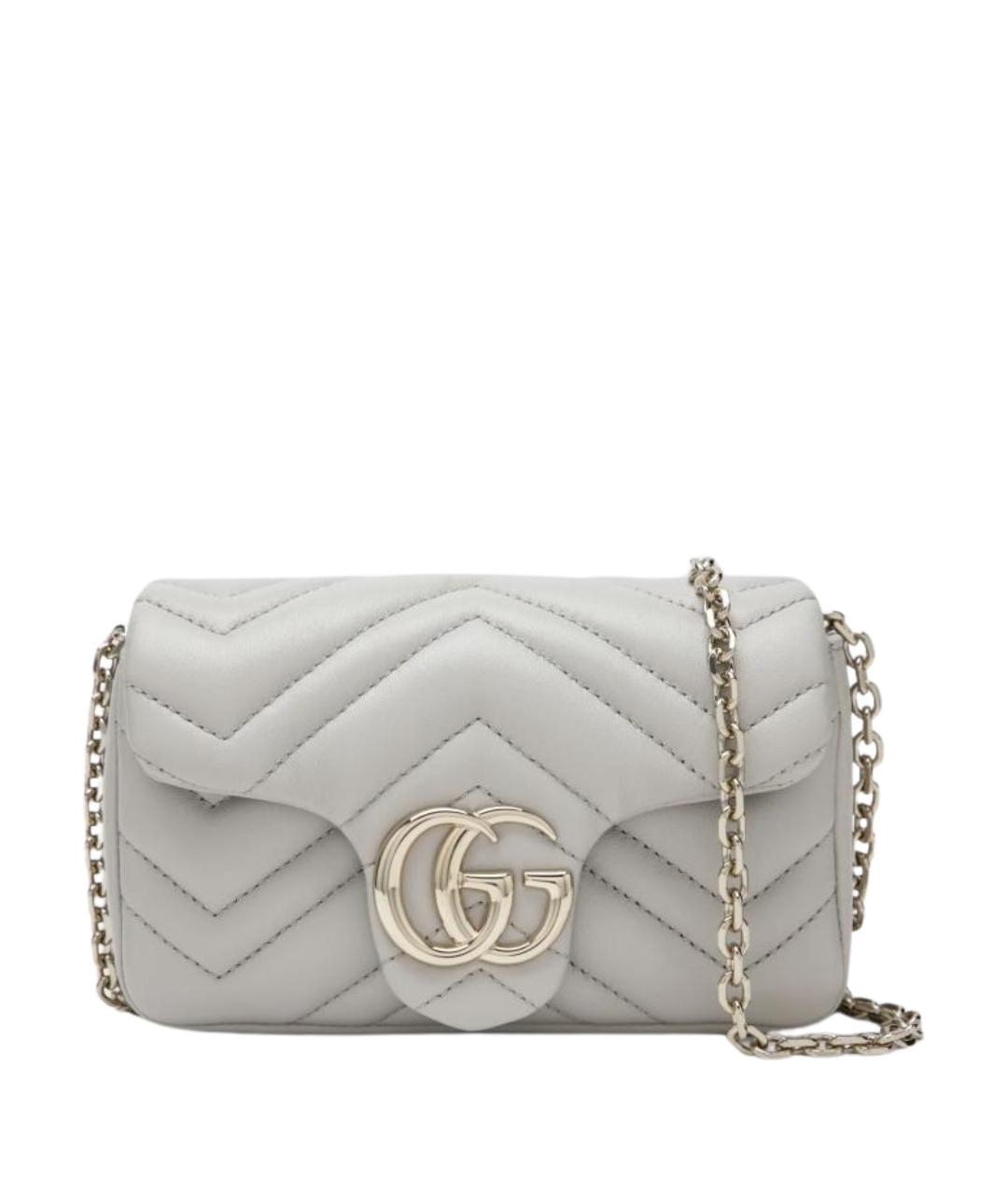 GUCCI Серая кожаная сумка через плечо, фото 1