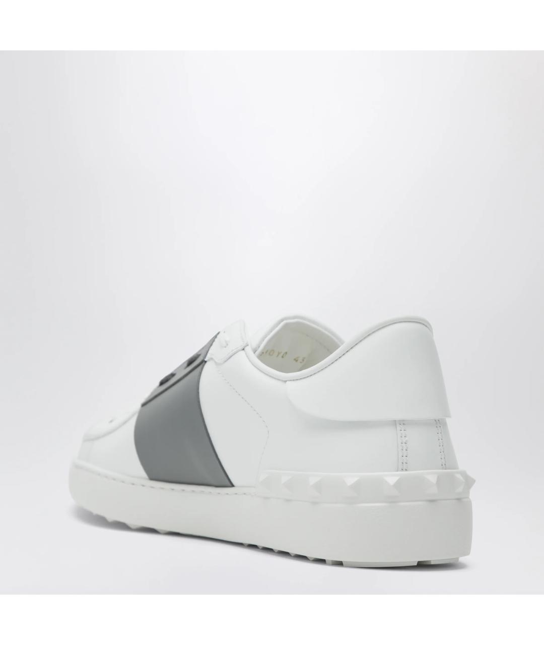 VALENTINO Белые кожаные низкие кроссовки / кеды, фото 2