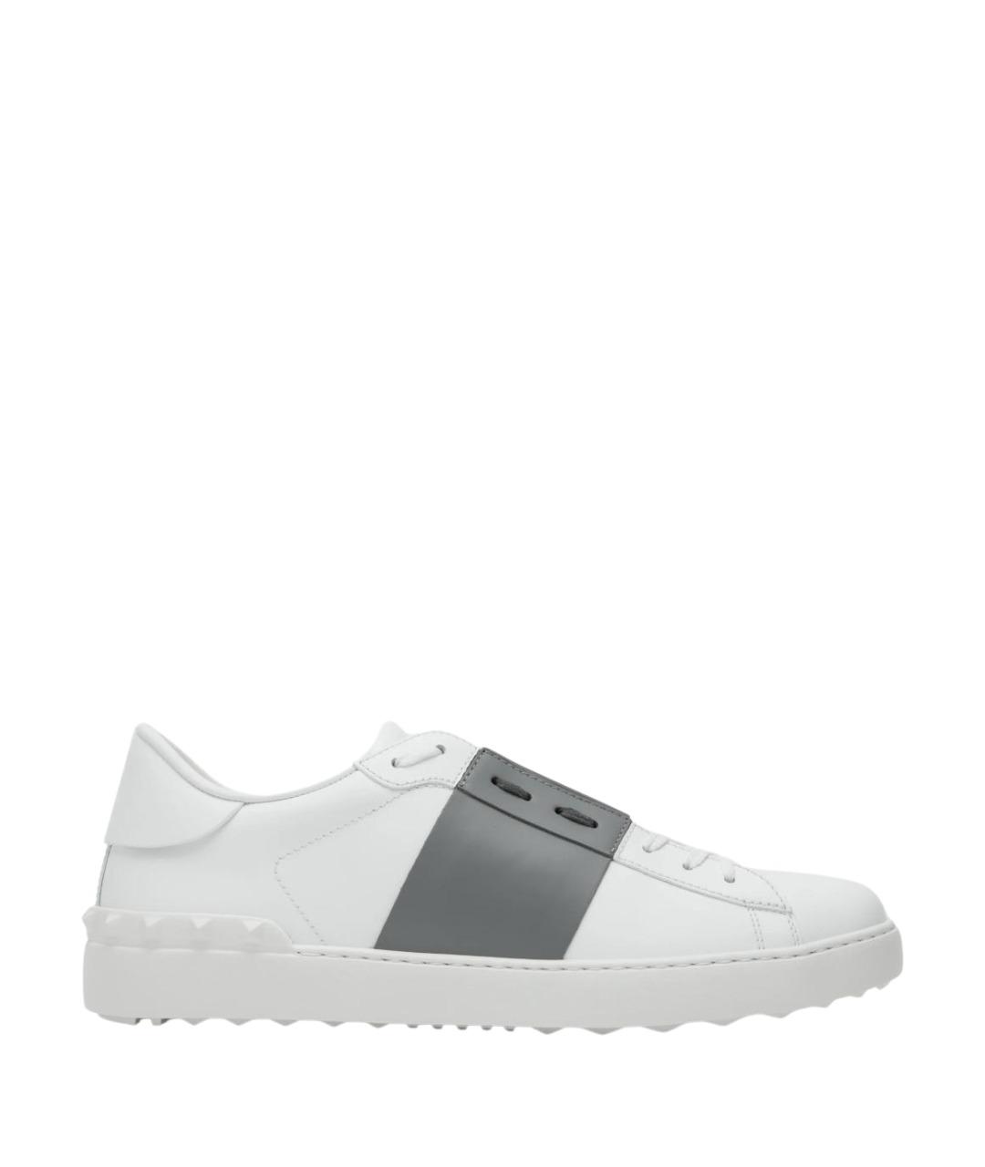 VALENTINO Белые кожаные низкие кроссовки / кеды, фото 1