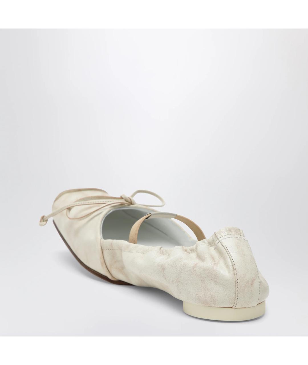 MM6 MAISON MARGIELA Белые кожаные балетки, фото 2