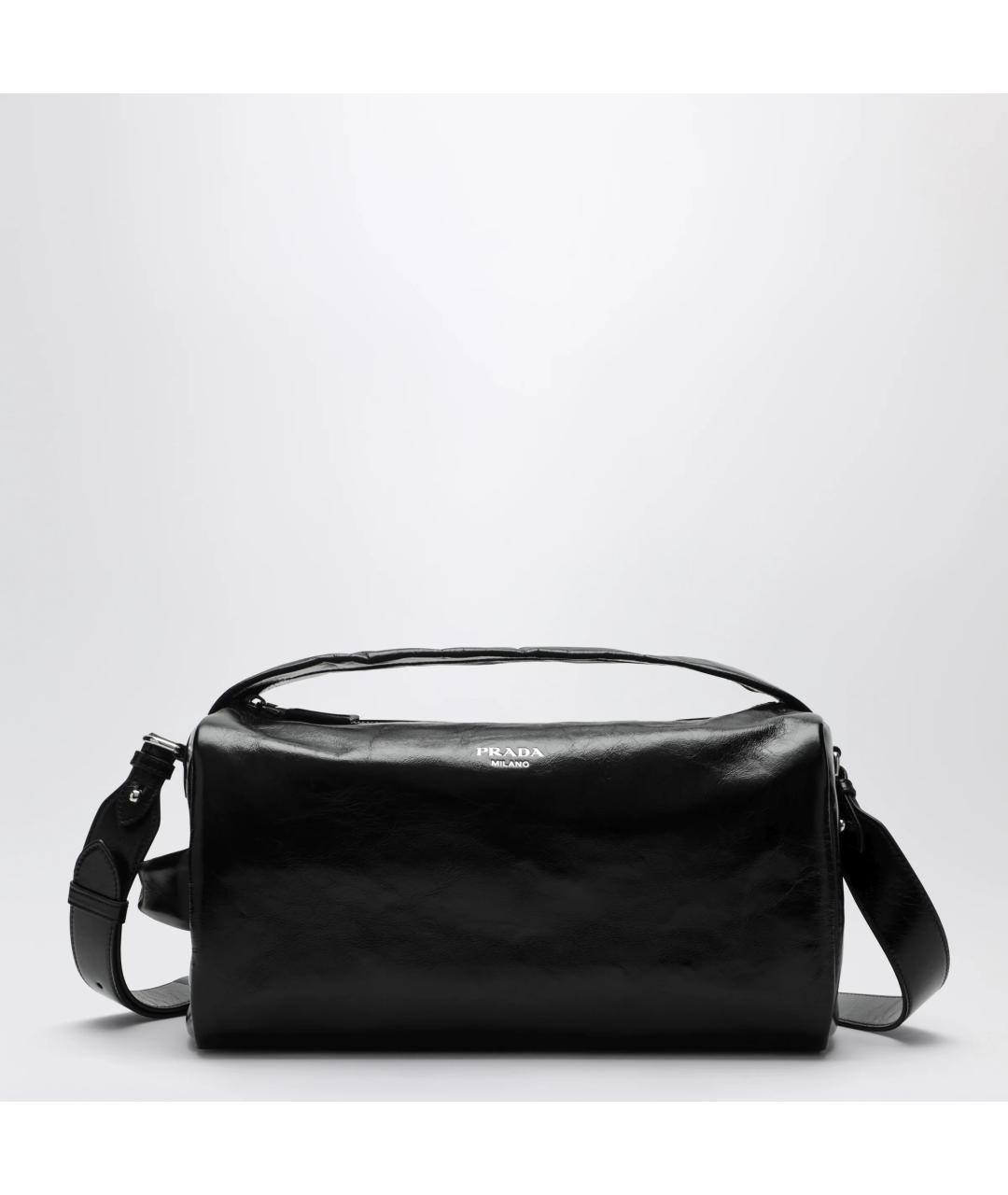 PRADA Черная кожаная сумка на плечо, фото 3
