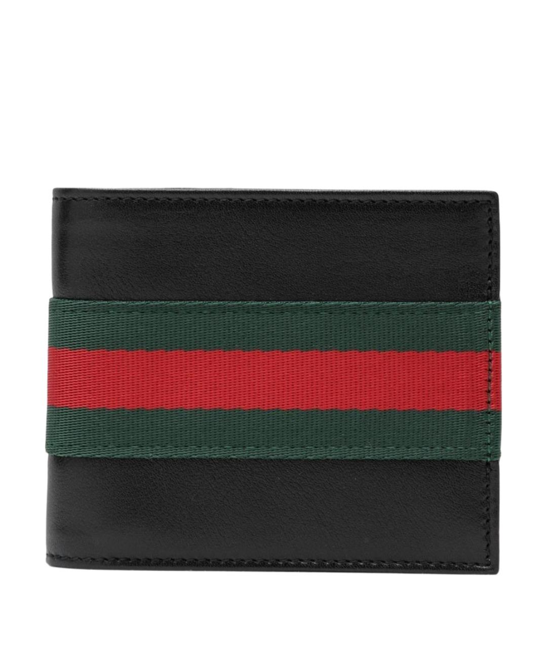 GUCCI Черный кожаный кошелек, фото 1