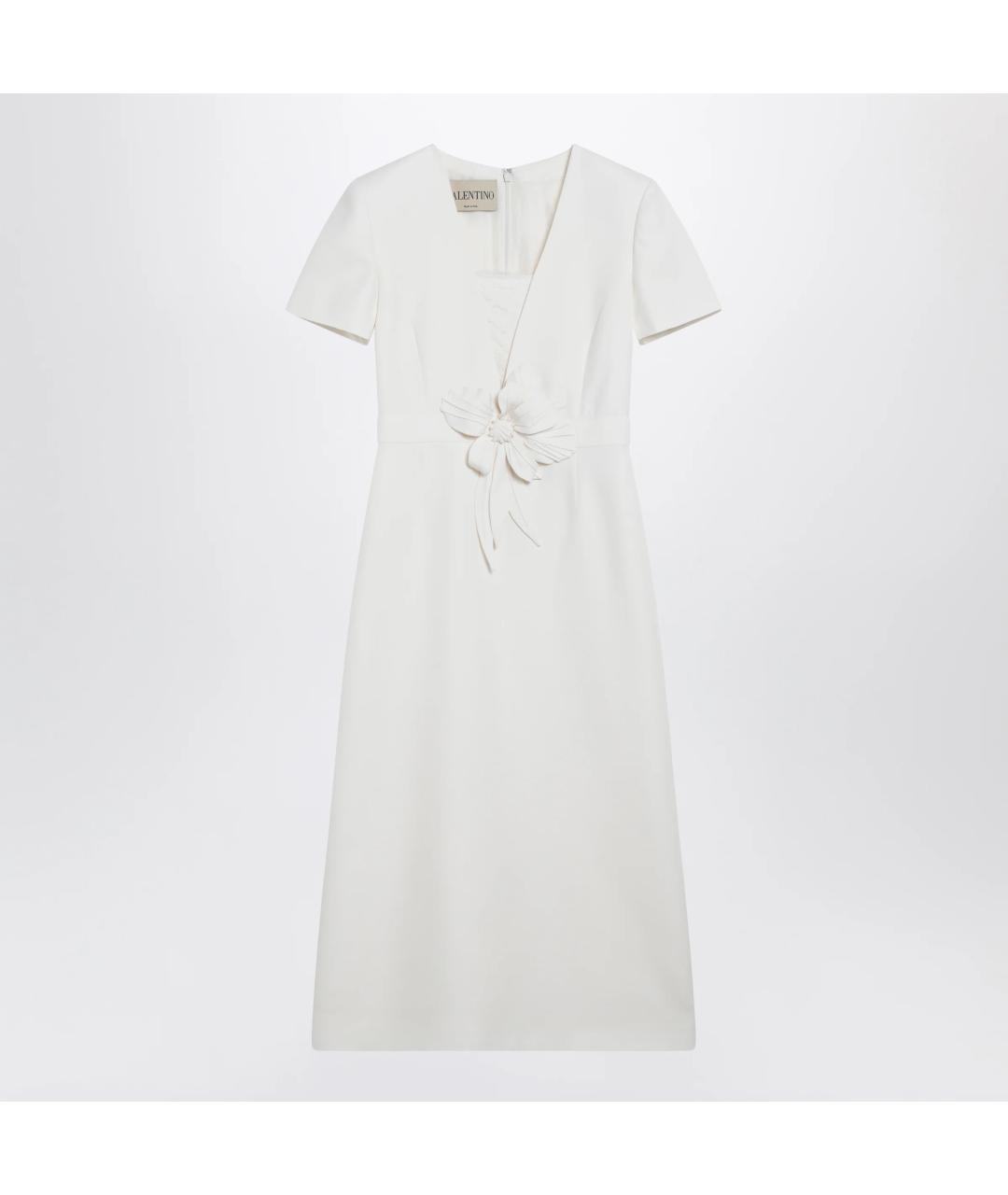 VALENTINO Белое шерстяное вечернее платье, фото 3